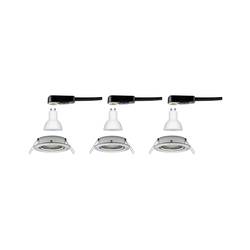 Paulmann 93465 vestavné svítidlo, LED, GU10, 19.5 W, kov (kartáčovaný), sada 3 ks