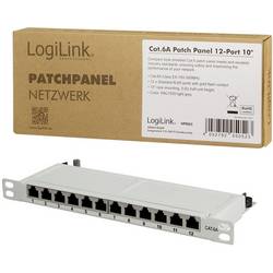 LogiLink NP0065 12 portů patch panel 254 mm (10) CAT 6A 0.5 U