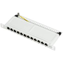 LogiLink NP0065 12 portů patch panel 254 mm (10) CAT 6A 0.5 U