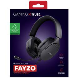 Trust GXT 489 Fayzo Headset uzavřená (Over Ear) kabelová stereo černá Redukce šumu mikrofonu otočná sluchátka, regulace hlasitosti, Vypnutí zvuku mikrofonu,