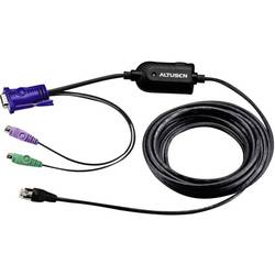 ATEN KVM adaptér [2x PS/2 zástrčka, VGA zástrčka - 1x RJ45 zásuvka] 4.50 m černá