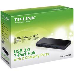 TP-LINK UH720 USB Hub 7 + 2 porty USB-A USB 3.0 5 GBit/s s portem pro rychlé nabíjení černá UH720