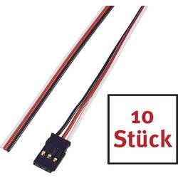 Reely servo kabel se zástrčkou [1x F zásuvka - 1x kabel s otevřenými konci] 30.00 cm 0.14 mm² plochý 10 ks