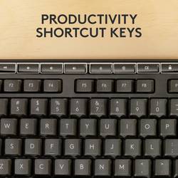 Logitech MK370 Combo for Business Bluetooth® sada klávesnice a myše odolné proti stříkající vodě, Tiché klávesy německá, QWERTZ černá