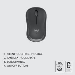 Logitech MK370 Combo for Business Bluetooth® sada klávesnice a myše odolné proti stříkající vodě, Tiché klávesy německá, QWERTZ černá