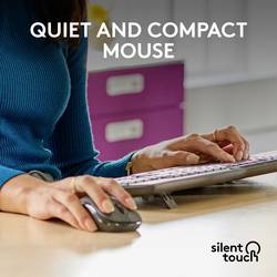 Logitech MK370 Combo for Business Bluetooth® sada klávesnice a myše odolné proti stříkající vodě, Tiché klávesy německá, QWERTZ černá