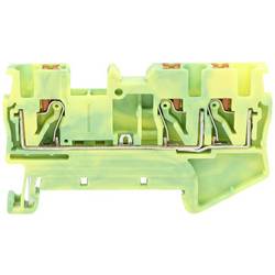 TRU COMPONENTS TC-JPT2.5-TW-PE průchodková svorka 5.2 mm rychlé připojení 0.2 mm² 2.5 mm² standardní zelená (hedvábně matná), žlutá 1 ks
