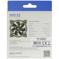 Inter-Tech ALSEYE Halo 3.0 PC větrák s krytem černá (š x v x h) 120 x 120 x 25 mm včetně LED osvětlení