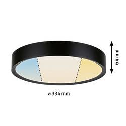 Paulmann 71086 Tega LED stropní svítidlo LED pevně vestavěné LED 22.5 W černá (matná)