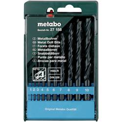 Metabo 627158000 sada spirálových vrtáku do kovu 10dílná 1 mm, 2 mm, 3 mm, 4 mm, 5 mm, 6 mm, 7 mm, 8 mm, 9 mm, 10 mm 10 ks