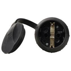 Sygonix SY-6618474 zásuvka TPE 250 V/AC černá IP44