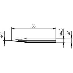 Ersa 0162BD pájecí hrot tužkový Velikost hrotů 1.10 mm Délka hrotů 56 mm Obsah 1 ks