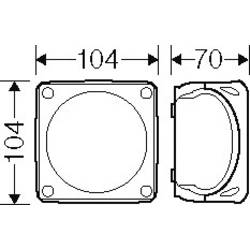 Hensel 62000045 rozbočovací krabice (d x š x v) 104 x 104 x 70 mm šedá IP66 / IP67 1 ks