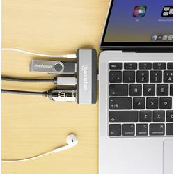 Manhattan USB-C® dokovací stanice USB-C 4-in-1 Dockingstation USB C-Stecker auf HDMI USB-A USB-C PD 3,5 mm Klinke napájení USB-C®