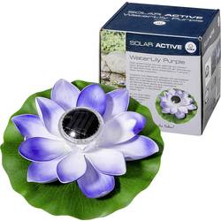 FIAP 3206-2 SOLAR ACTIVE WaterLily Purple solární dekorativní osvětlení květina LED pevně vestavěné LED nachová