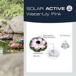 FIAP 3206-1 SOLAR ACTIVE WaterLily Pink solární dekorativní osvětlení LED pevně vestavěné LED růžová