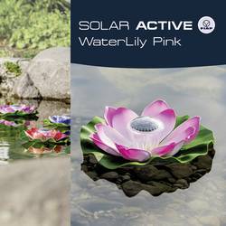FIAP 3206-1 SOLAR ACTIVE WaterLily Pink solární dekorativní osvětlení LED pevně vestavěné LED růžová