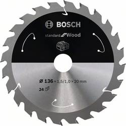 Bosch Accessories PRO Wood cordless 2608837668 tvrdokovový pilový kotouč 136 x 20 mm Počet zubů (na palec): 24 1 ks