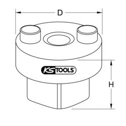Nástrčná hlavice pro šrouby z listového pružiny pro Volvo, 27 mm KS Tools 450.0242