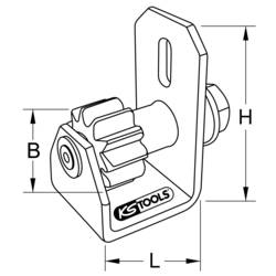 KS Tools 455.0105 Zařízení pro přetočení motoru pro DAF (NFZ 35t)