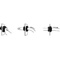 PB Fastener 1103-CR-SW kabelová průchodka Průměr svorky (max.) 14 mm Tloušťka montážní desky (max.) 4 mm chloroprenový kaučuk černá 1 ks