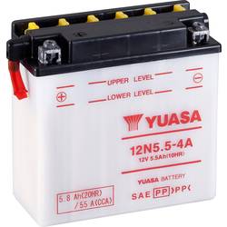 Yuasa 12N5.5-4A motobaterie 12 V 5.5 Ah Typ pólů: Šroubová svorka typ 2