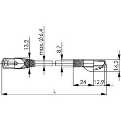 Telegärtner 100008002 RJ45 síťové kabely, propojovací kabely CAT 6 S/FTP 1.00 m žlutá, zelená 1 ks
