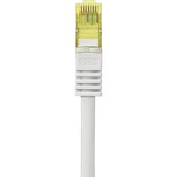Renkforce RF-4149858 RJ45 síťové kabely, propojovací kabely CAT 6a (surový kabel CAT 7) S/FTP 0.25 m šedá s ochranou, samozhášecí 1 ks