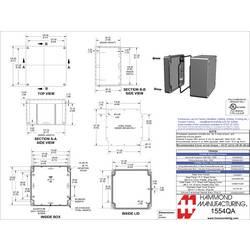 Hammond Electronics 1554 PC 1554QA2GY univerzální pouzdro 90 x 140 x 140 polykarbonát šedá 1 ks