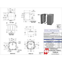 Hammond Electronics 1555 PC 1555LA2GY univerzální pouzdro polykarbonát šedá 1 ks