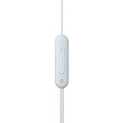 Sony WI-C100 Headset do uší (In Ear) Bluetooth® stereo bílá headset, personalizace zvuku, regulace hlasitosti, nákrčník, odolné vůči potu, odolná vůči vodě