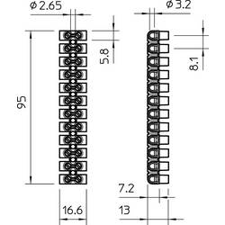 OBO Bettermann 2056070 řadová lustrová svorka Pro kabel o rozměru: - Tuhost (příčný řez): 4-4 mm² Pólů: 12 1 ks bílá