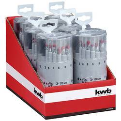 kwb 429690 HSS sada spirálových vrtáku do kovu 18dílná 3 mm, 4 mm, 5 mm, 6 mm, 8 mm, 10 mm DIN 338 válcová stopka 18 ks