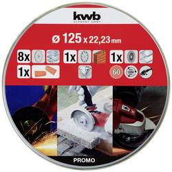 kwb 712042 sada řezných kotoučů 125 mm 10 ks nerezová ocel, kámen, ocel