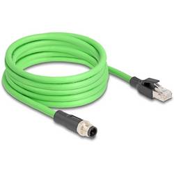 Delock 80429 RJ45 / M 12 síťové kabely, propojovací kabely Kabel SF/UTP 5.00 m zelená odolné proti oleji 1 ks
