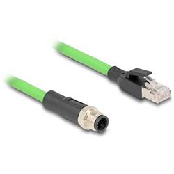 Delock 80429 RJ45 / M 12 síťové kabely, propojovací kabely Kabel SF/UTP 5.00 m zelená odolné proti oleji 1 ks
