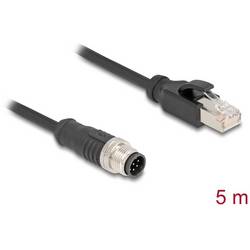 Delock 80811 RJ45 / M 12 síťové kabely, propojovací kabely CAT 5e S/FTP 5.00 m černá 1 ks