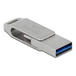 Delock 54075 skleněný USB flash disk 64 GB stříbrná 54075 USB, USB-A, USB-C®