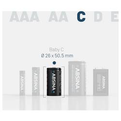 Absina akumulátor malé mono C Ni-MH 4500 1.2 V 4 ks