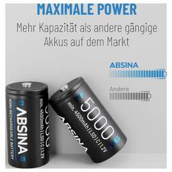Absina akumulátor malé mono C Ni-MH 4500 1.2 V 2 ks