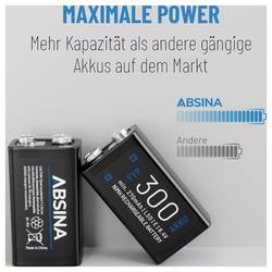 Absina akumulátor 9 V Ni-MH 270 8.4 V 2 ks