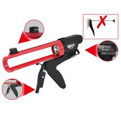 Kartušová pistole bez vyčnívající tyče 310 ml KS Tools 980.3050