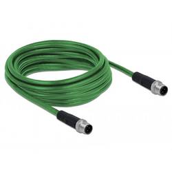 Delock 85920 M 12 síťové kabely, propojovací kabely Kabel SF/UTP 5.00 m zelená bez halogenů 1 ks