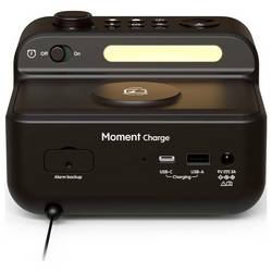 Pure Moment Charge 252450 radiobudík, DAB+, FM, USB, DAB+, Bluetooth, FM, Ambientní osvětlení, bezdrátové nabíjení, Kávově černá