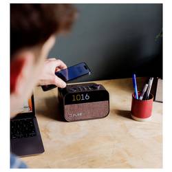 Pure Moment Charge 252450 radiobudík, DAB+, FM, USB, DAB+, Bluetooth, FM, Ambientní osvětlení, bezdrátové nabíjení, Kávově černá