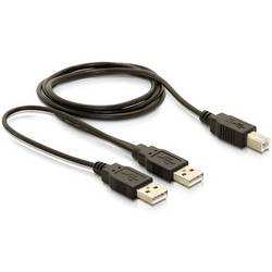 Delock USB kabel USB 2.0 USB-B zástrčka, USB-A zástrčka 1.00 m černá 82394
