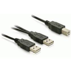 Delock USB kabel USB 2.0 USB-B zástrčka, USB-A zástrčka 1.00 m černá 82394