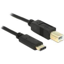 Delock USB kabel USB 2.0 USB-B zástrčka, USB-C ® zástrčka 2.00 m černá 83330
