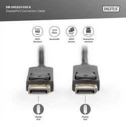 Digitus DisplayPort kabel Konektor DisplayPort, Konektor DisplayPort 2.00 m černá AK-340103-020-S Kabel DisplayPort