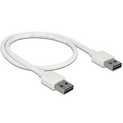 Delock USB kabel USB 2.0 USB-A zástrčka, USB-A zástrčka 0.50 m bílá oboustranně zapojitelná zástrčka 85192